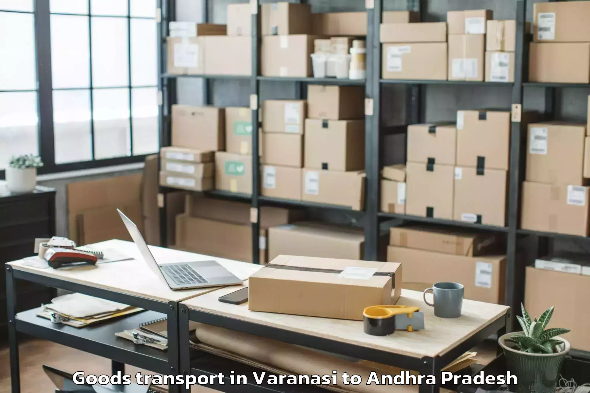 Reliable Varanasi to Tsunduru Goods Transport